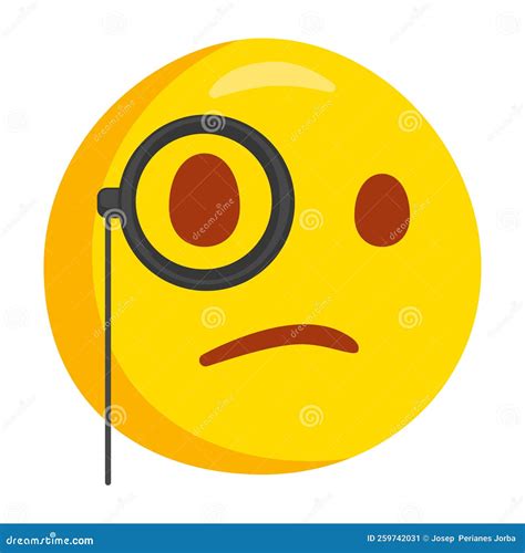 Monocle Emoji Vector Icon On White Background Flat Vector Monocle Emoji Icon Symbol Sign From