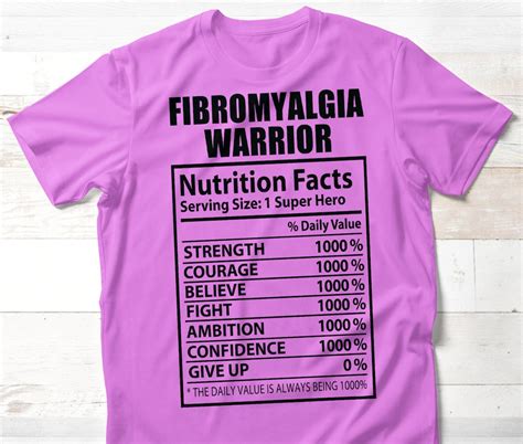 Fibromyalgia Awareness Svg Purple Ribbon Svg Fibromyalgia Warrior Svg Nutrition Fact Svg