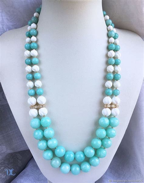Колье из натуральных камней ПЕННЫЙ БЕРЕГ РЕЗЕРВ | Beaded necklace, Diy ...