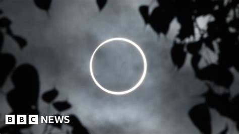 Annular Solar Eclipse Crowds In Asia Gather To See Ring Of Fire Bbc News