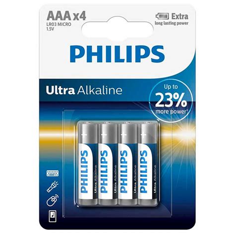 Pilha Philips Ultra Alcalina AAA 4 Unidades 1 5V LR03E4B 97