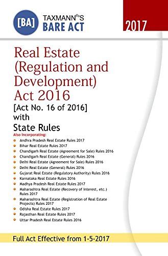 Buy Real Estate Regulation And Development Act 2016 Act No 16 Of