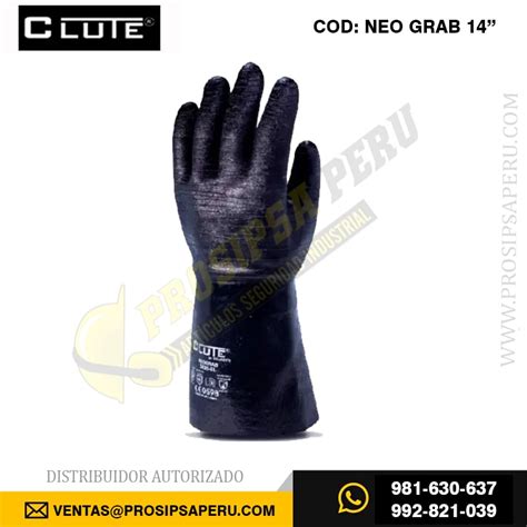 GUANTE NEOPRENO CLUTE USAFETY NEOGRAB 14 PULGADAS