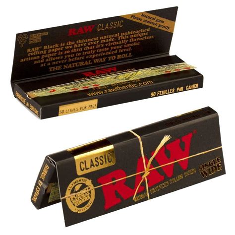 Raw Black Classic Single Wide Rolling Papers