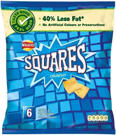 Walkers Baked Salt And Vinegar Crisps 6 Pack 150g