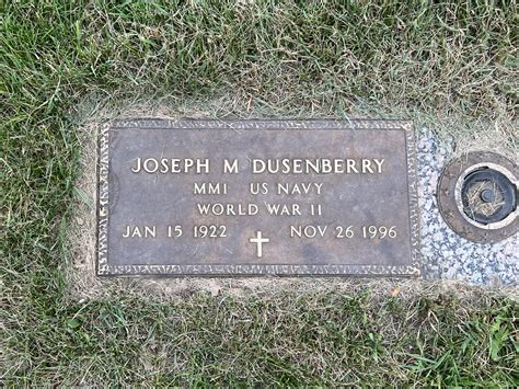 Joseph M Dusenberry 1922 1996 Find A Grave Memorial