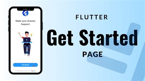 Get Started Page Flutter Ui Youtube