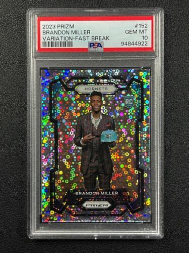 Brandon Miller Psa Panini Prizm Rookie Variation Fast