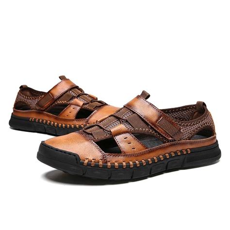 Zunyu 2019 New Men Sandals Leather Cowhide Men Sandals Summer Quality Beach Slippers Casual