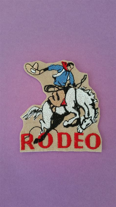 Rodeo Iron On Or Sew On Patch Western Applique Rodeo Applique Etsy