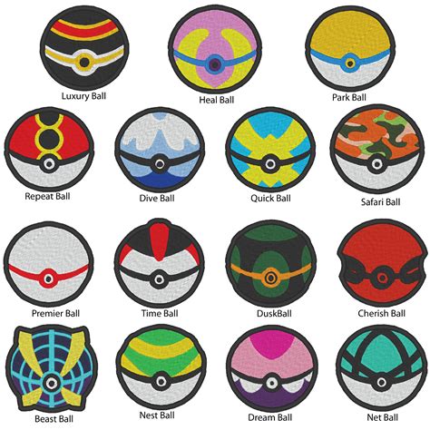 Pokeball GEN 3 & : Pokemon Digital Embroidery 4x4 - Etsy