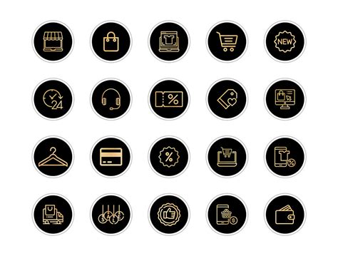 Black Gold Business Instagram Story Icons By North Sea Studio