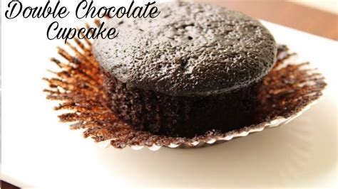 Eggless Double Chocolate Cupcake Without Oven And Beater How To Make Chocolate Cupcake At Home