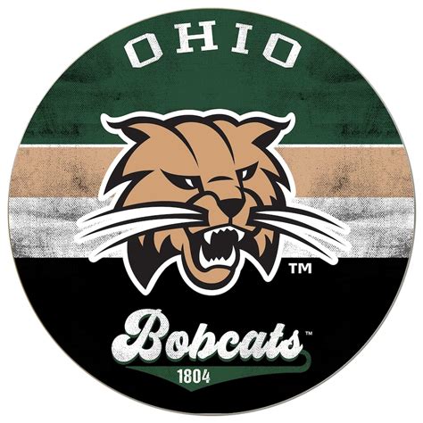 Ohio Bobcats 20'' x 20'' Retro Logo Circle Sign