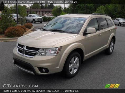 White Gold Metallic 2011 Dodge Journey Mainstreet Awd Black