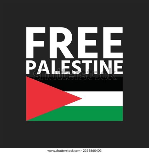 Free Palestine Tshirt Design White Palestinian Stock Vector Royalty