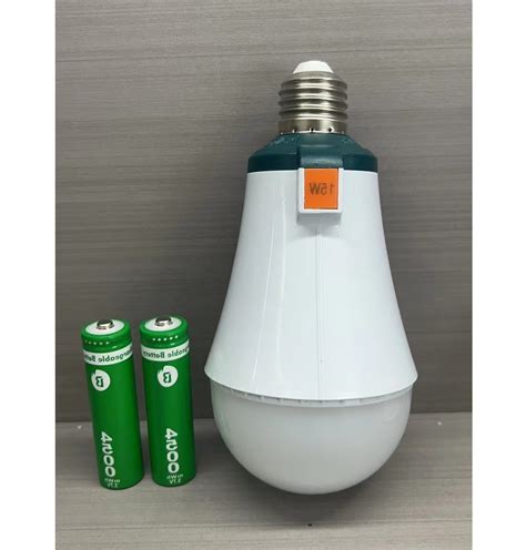 Li Ion Battery Operated Led Rechargeable Emergency Bulb W Night Light