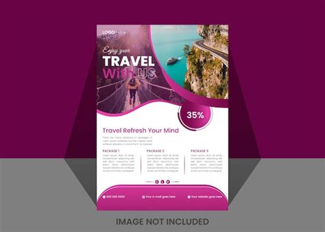 Kreative Reise Flyer Design Vorlage Premium Vektor