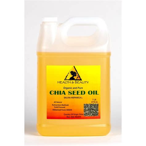 Chia Seed Oil Unrefined Organic Virgin Carrier Cold Pressed Natural