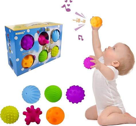 Rohsce Sensory Balls For Kids 6pcs Textured Multi Ball Set