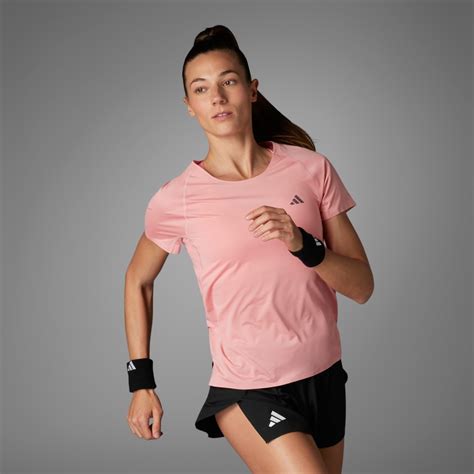 Adidas Adizero Running Tee Pink Adidas Uae