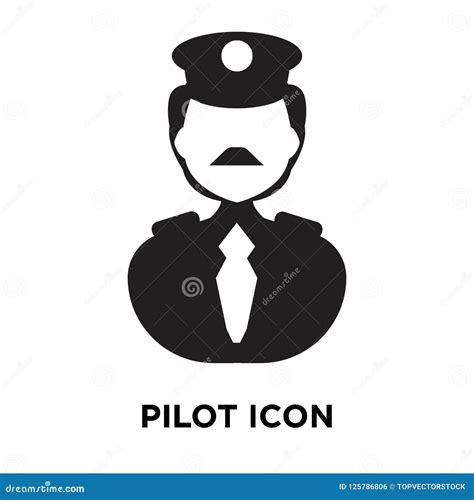 Pilot Icon Vector Isolated On White Background Logo Concept Of Stock