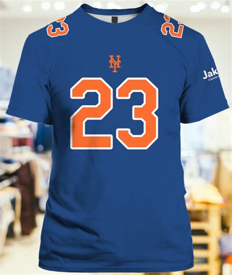 2023 New York Mets Number 23 Mets Football Jersey Shirt Giveaways ...