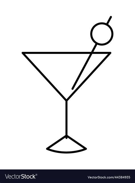 Martini cocktail icon Royalty Free Vector Image