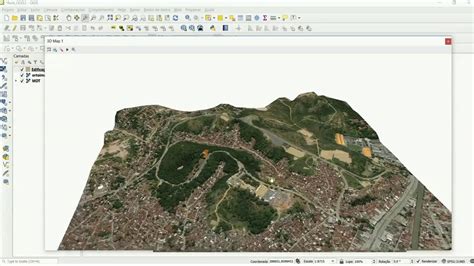 Visualização De Mapas Em 3d No Qgis 3 Youtube