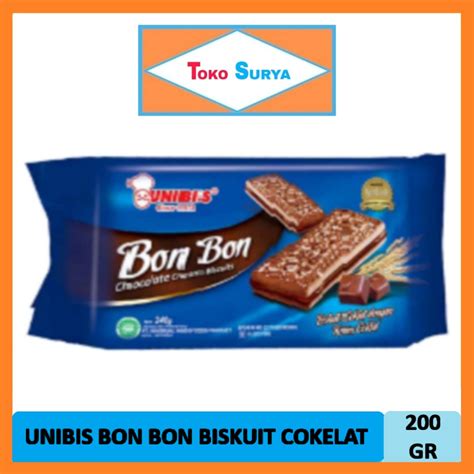 Jual Unibis Bon Bon Chocolate Cream Biscuits 200 Gr Pcs Shopee