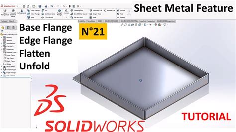 SolidWorks Tutorial N21 Sheet Metal Features Base Flange And Edge