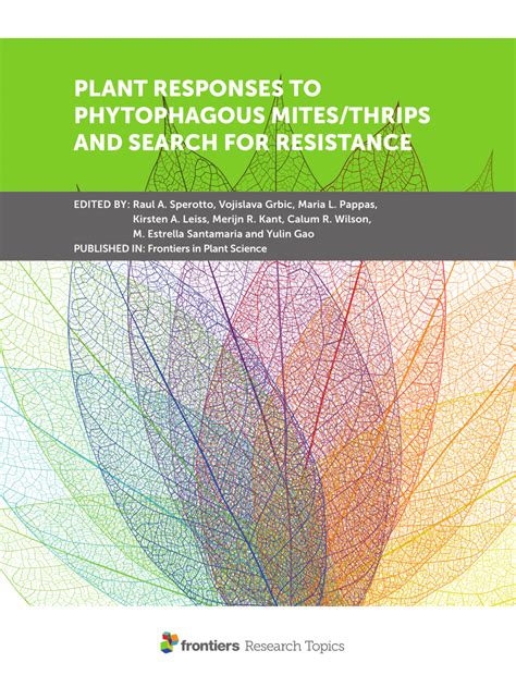 (PDF) Plant responses to phytophagous mites, thrips and search for resistance