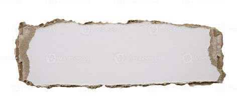 Piece Of White Paper Tear Isolated On White Background Stock