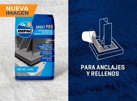 Impac Grout Pro Mortero Para Anclajes Y Rellenos Kg Env O Gratis