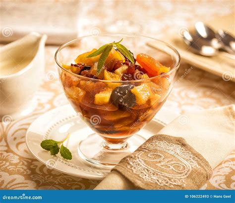 Fruit Compote, a Typical Dessert for Christmas Dinner Stock Image ...