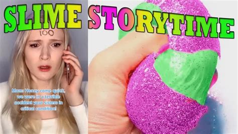 🎧satisfying Slime Storytime🎧 ️💛💚tiktok Compilations Part 88 Youtube