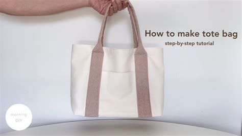 DIY Tote Bag Tutorial How To Make Tote Bag With Outer Pocket YouTube