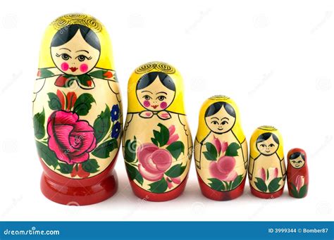 Russian Toys In Line Stock Photo Image Of Matryoshka