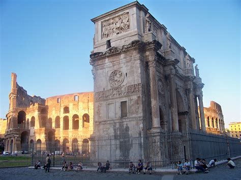 Arch Of Constantine With Colosseum August Larry Flickr