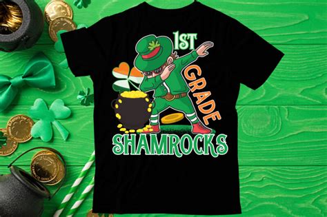 1st Grade Shamrocks T Shirt Design St Patricks Day Bundle St Patrick