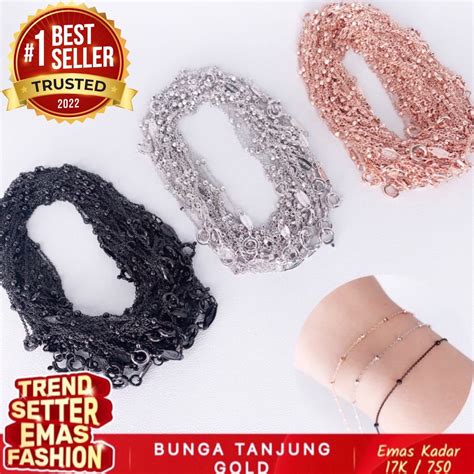 Jual Gelang Jedar Merica Emas K Bunga Tanjung Shopee Indonesia