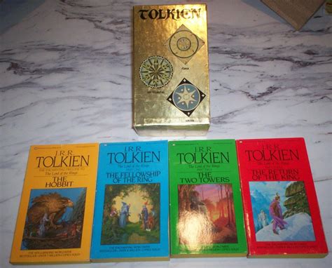 Tolkien's HOBBIT & LORD OF THE RINGS Silver Jubilee Edition Gold Foil ...