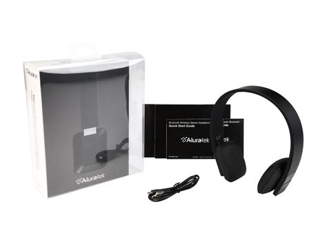 Aluratek Black Abh04fb Bluetooth Wireless Stereo Headphones