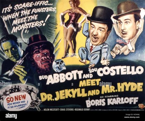 Abbott And Costello Meet Dr Jekyll And Mr Hyde Boris Karloff Helen Westcott Lou Costello