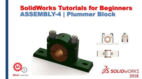 Solidworks Tutorials Assembly Plummer Block Assembly Youtube