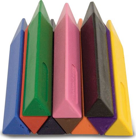 Jumbo Triangular Crayons (10 pc) - Kiddlestix Toys