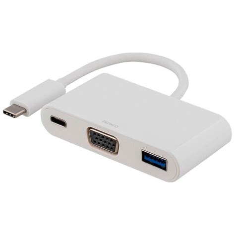 Deltaco Usb C Dock Vga Usb A Usb A Dkk