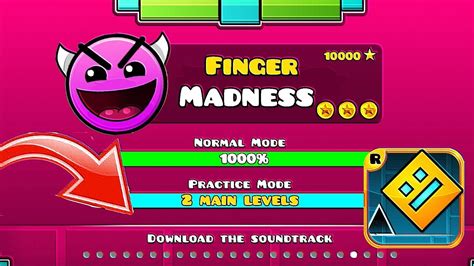 New Geometry Dash X 💥 Finger Madness 💀and Geometry Dash X 2 Main Levels Youtube