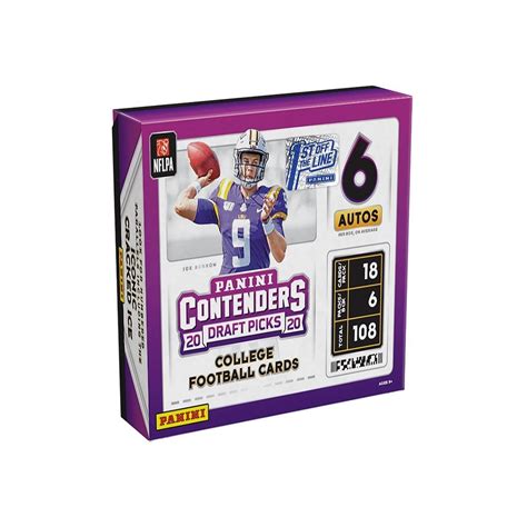 2020 Panini Contenders Draft Picks Collegiate Football Hobby Box 1st