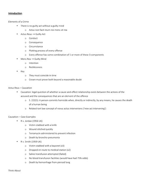 Lecture Notes Lecture 1 5 Introduction Elements Of A Crime There